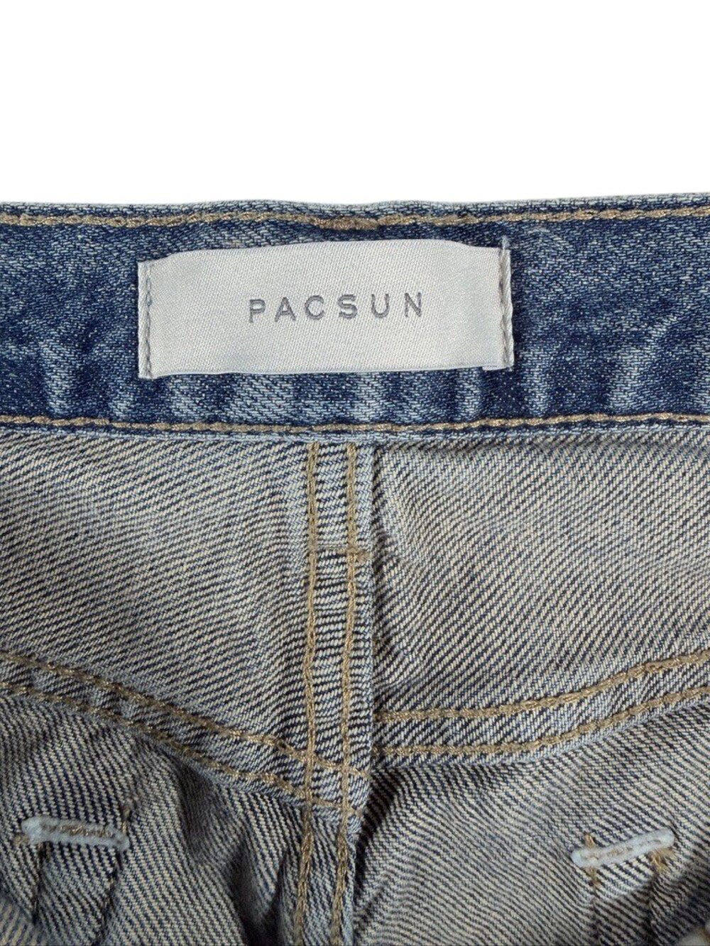 Women's PacSun Baggy Wide Leg Jeans Size 30 Mid Rise Light Wash - Picture 11 of 14